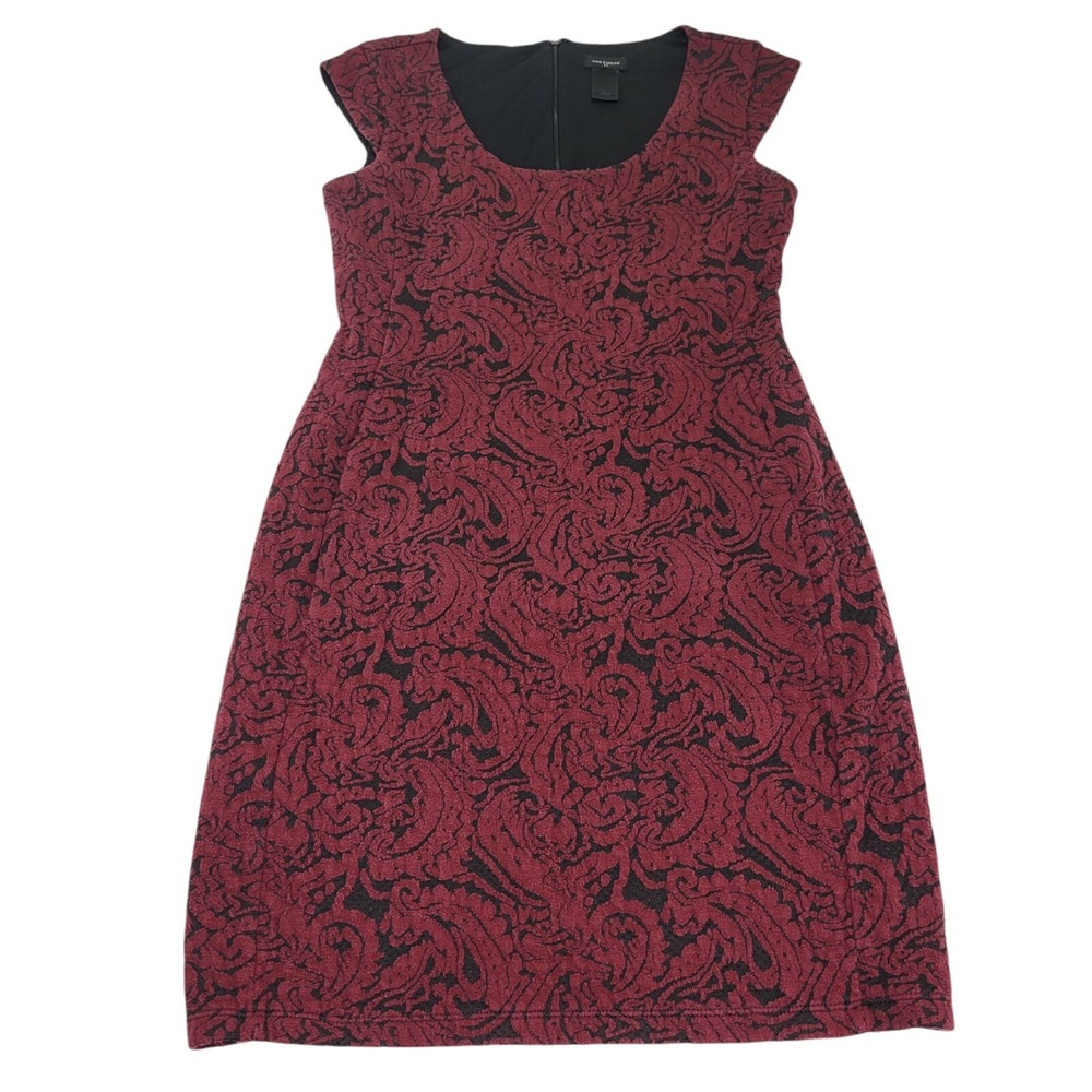 Banana Republic Womens Dress Size 0‎  Red Floral Cocktail Party  Cotton Blend